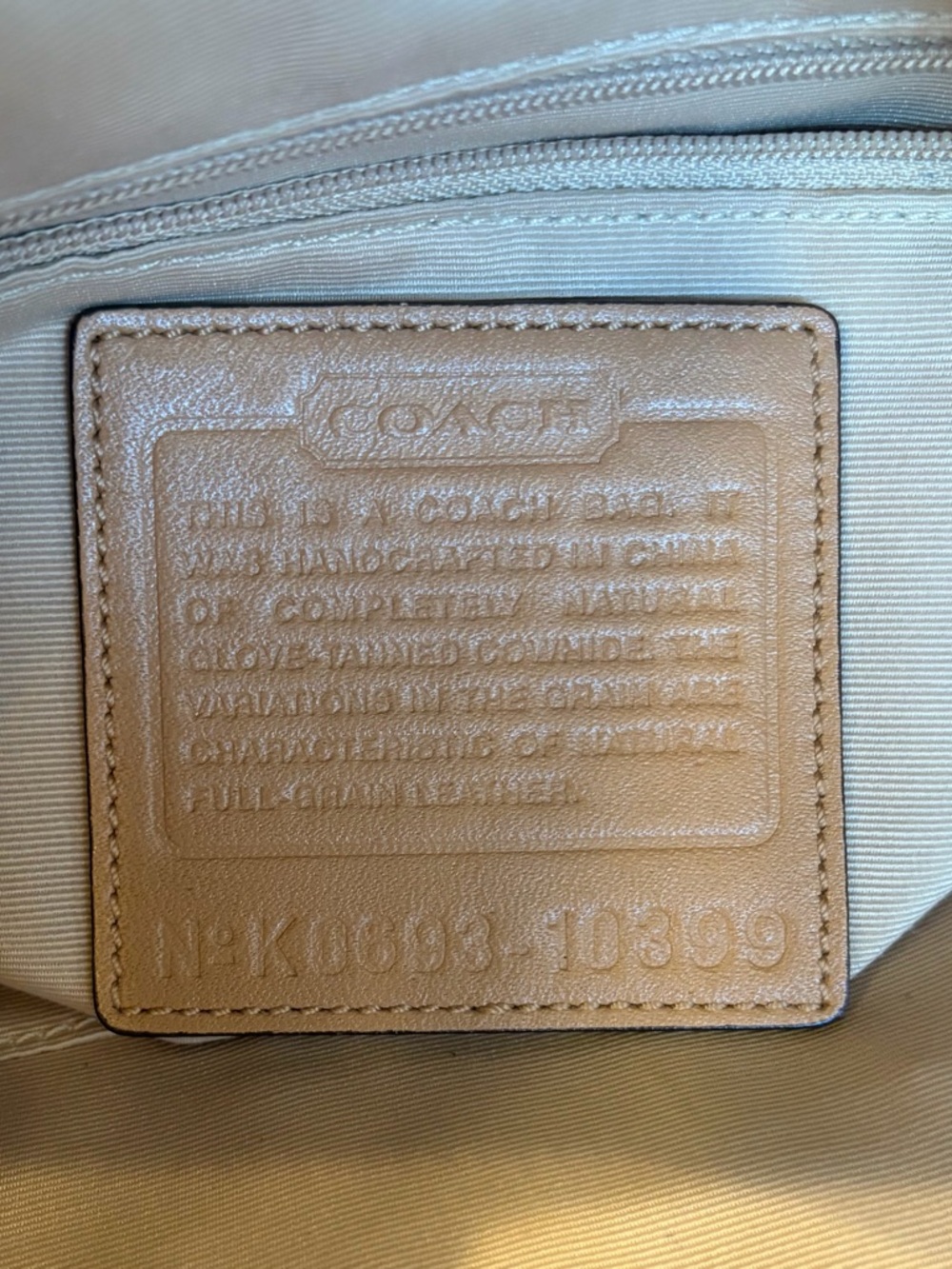 Vintage COACH Saddle Brown Chelsea Laced Shoulder Bag 10399 - Picture 10 of 17